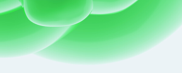 abstract green modern design round shapes 3d render illustration