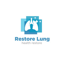 lung health logo designs simple modern for medical service