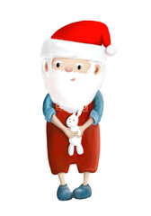 little cute Santa Claus child, christmas costume little boy