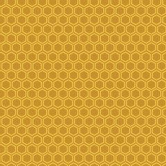 Golden honeycomb seamless pattern