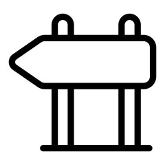 Obraz premium Guidepost icon in editable style 