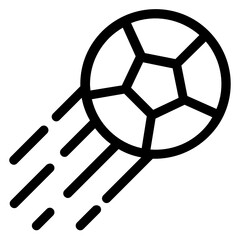 
Checkered football, football goal equipment in modern editable glyph style
