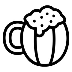 
Glyph icon of mulled wine, filled vector 
