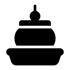 
Traditional burning spanish candle solid icon design
