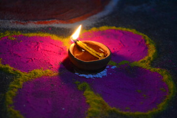Diya or an oil lamp.