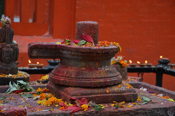 'Shiva linga' symbol of Hindu God Shiva.