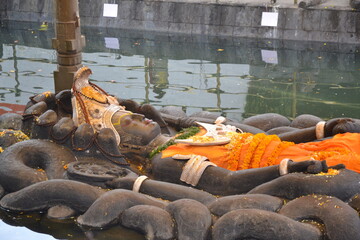 Hindu temple 'Budhanilkantha' in Kathmandu.