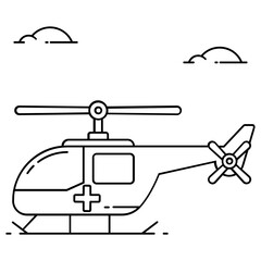 
Editable flat icon of air ambulance, medical air transport 
