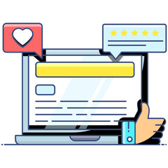 
A flat vector of email marketing, editable icon 
