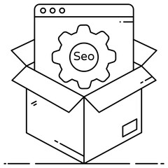 
Mobile app development icon in trendy style 
