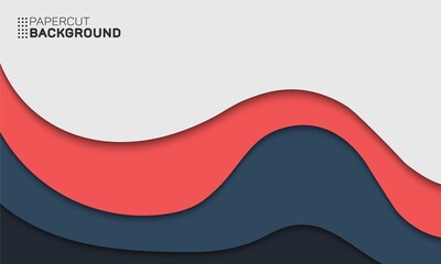 Abstract Multicolor Modern Futuristic Papercut Background