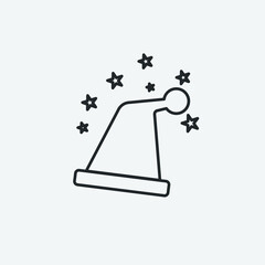 Santa hat vector icon for web and design