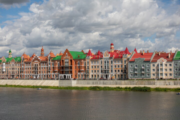 Naklejka premium View of the embankment in the city of Yoshkar-Ola of the Republic of Mari-el Russia