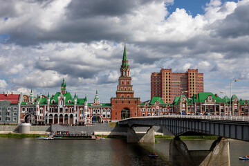 Obraz premium View of the embankment in the city of Yoshkar-Ola of the Republic of Mari-el Russia