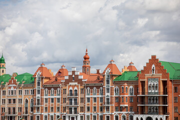 Obraz premium View of the embankment in the city of Yoshkar-Ola of the Republic of Mari-el Russia