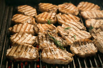 steak of veal, roasted on the grill