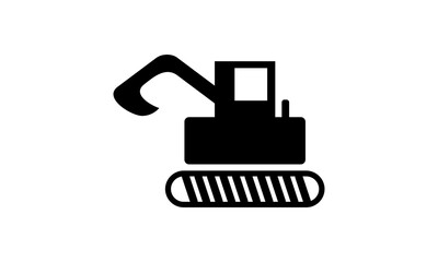 excavator silhouette vector
