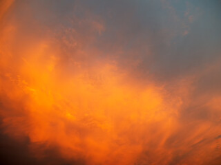 Dramatic sunset sky.