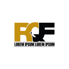 RQF letter monogram logo design vector