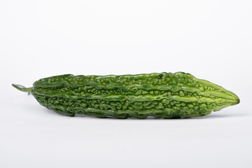 Bitter Melon Fresh vegetable on white background