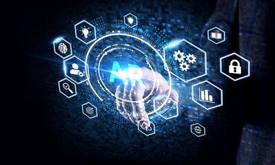 Ar, augmented reality icon. Business, Technology, Internet and network concept.