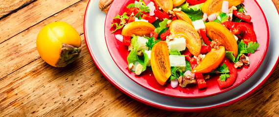Fresh persimmon salad