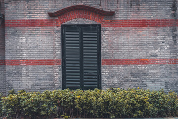 The detail of architecture in Xintiandi, the landmark in Shanghai, China.