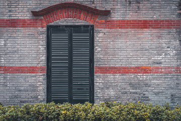 The detail of architecture in Xintiandi, the landmark in Shanghai, China.