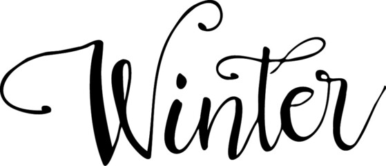 Handlettering Schriftzug „Winter“