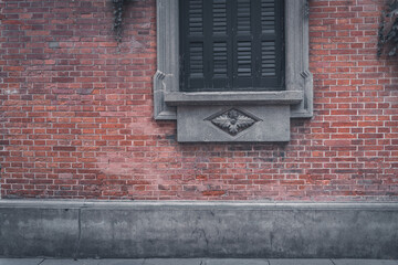 The detail of architecture in Xintiandi, the landmark in Shanghai, China.