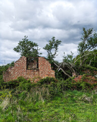 Derelict barn out building in countryside