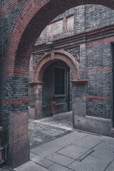 Fototapeta premium The detail of architecture in Xintiandi, the landmark in Shanghai, China.