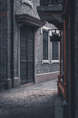 The detail of architecture in Xintiandi, the landmark in Shanghai, China.