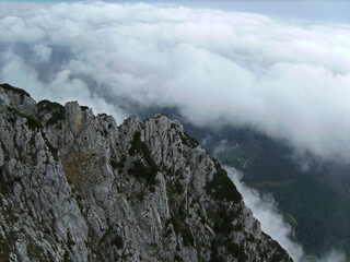 Piding via ferrata climbing route, Chiemgau in Bavaria, Germany