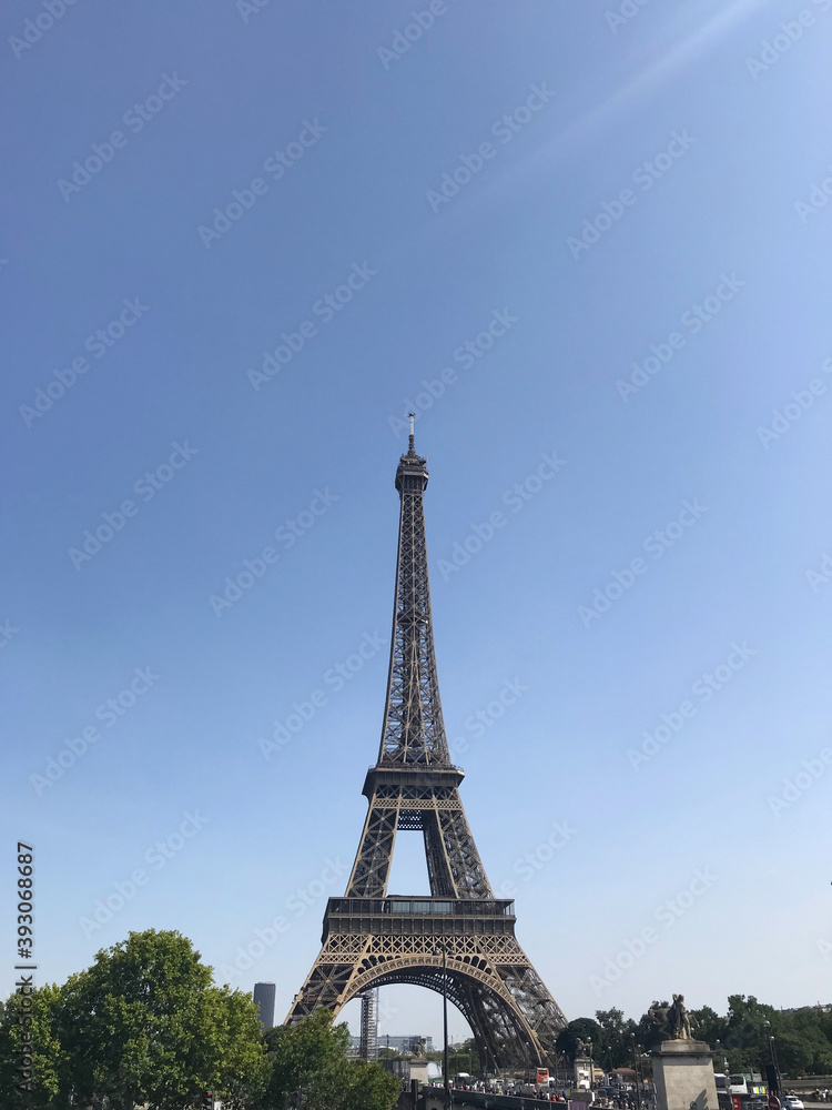 Wall mural eiffel tower, symbol of paris, france