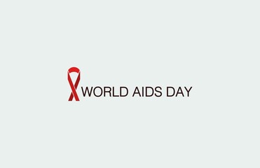 World AIDS Day with Red Color