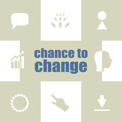 Fototapeta premium business concept. text chance to change . Infographic Elements. Business icon set