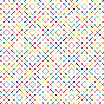 Colorful crosses pattern, vector illustration design