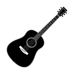 Obraz na płótnie Canvas Acoustic guitar, vector illustration design