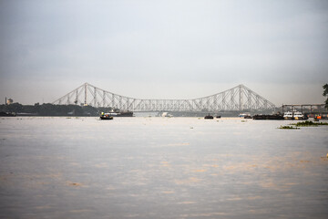 Howrah bridge Kolkata over the Hooghly River 