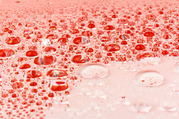 Water drops texture background. Water drops. red. Selective focus.