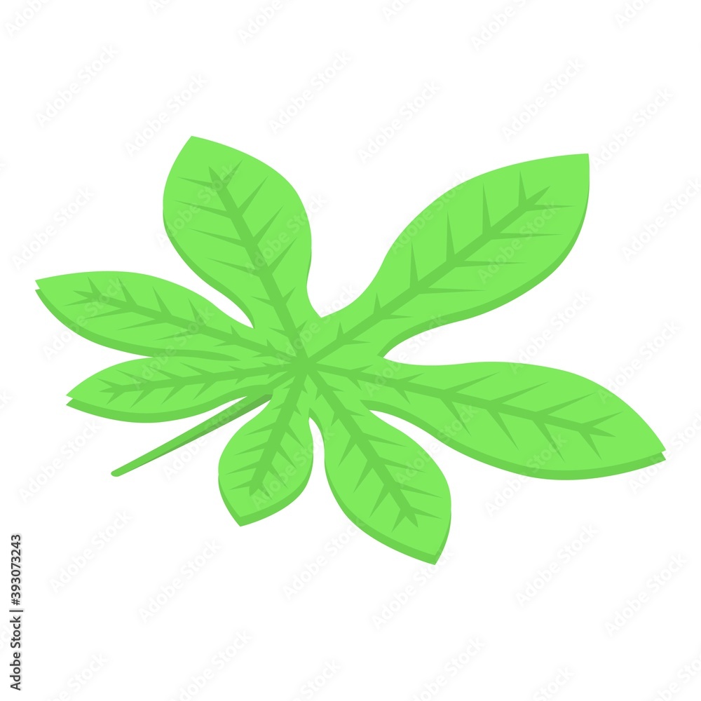 Poster chestnut tree leaf icon. isometric of chestnut tree leaf vector icon for web design isolated on whit