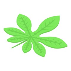 Chestnut tree leaf icon. Isometric of chestnut tree leaf vector icon for web design isolated on white background