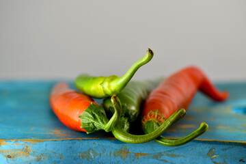 close up of hot peppers