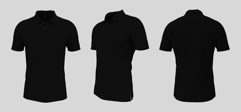 Black polo shirt clearance vector