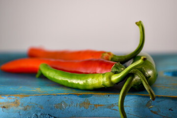 close up of hot peppers