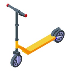 City electric scooter icon. Isometric of city electric scooter vector icon for web design isolated on white background