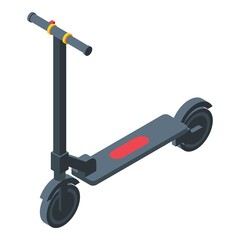 People electric scooter icon. Isometric of people electric scooter vector icon for web design isolated on white background