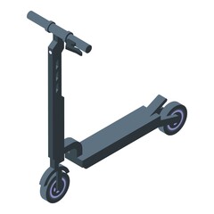 Kick electric scooter icon. Isometric of kick electric scooter vector icon for web design isolated on white background