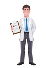 Handsome cheerful male doctor